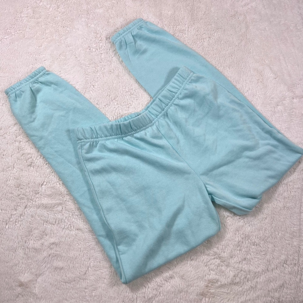 Disney 100 Star Wars R2-D2 C-3PO Aqua Blue Fleece Joggers Kids Large 10/12
